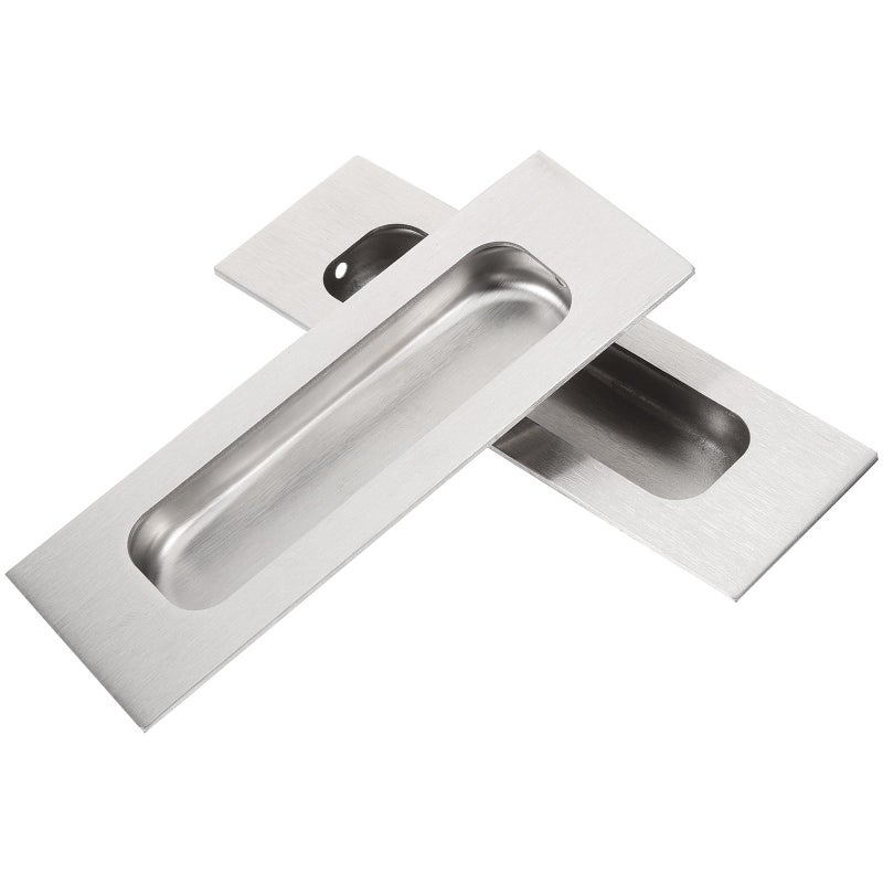 2 Pack 120x40mm Brushed Stainless Steel Recessed Cabinet Pull Handles for Drawers and Sliding Doors - Image 2