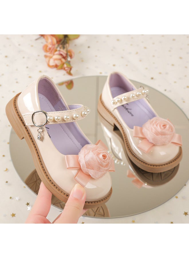 Autumn New Single Shoes For Girls Rose Leather Shoes Children's Fashion Princess Shoes Baby Shoes Student Casual Shoes - Image 4