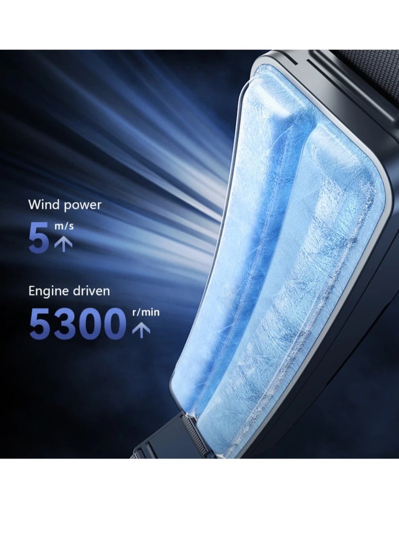 AROAQ Wearable Waist Fan, Large Air Volume Portable Belt Fan, Fast Charging Strong Wind Power Full Body Cooling Fan, Rechargeable Mini Fan Air Conditioner For Outdoor Work Sports, (Grey) - Image 4
