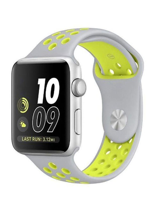 NIBEMINENT Replacement Band For Apple Watch Series 1, 2 Grey/Green  - Image 2