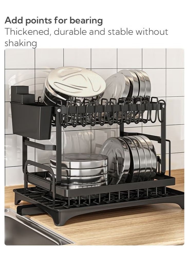 General Kitchen drain rack dish rack bowl rack household bowl and chopstick knife and fork storage rack countertop drying bowl rack  - Image 5