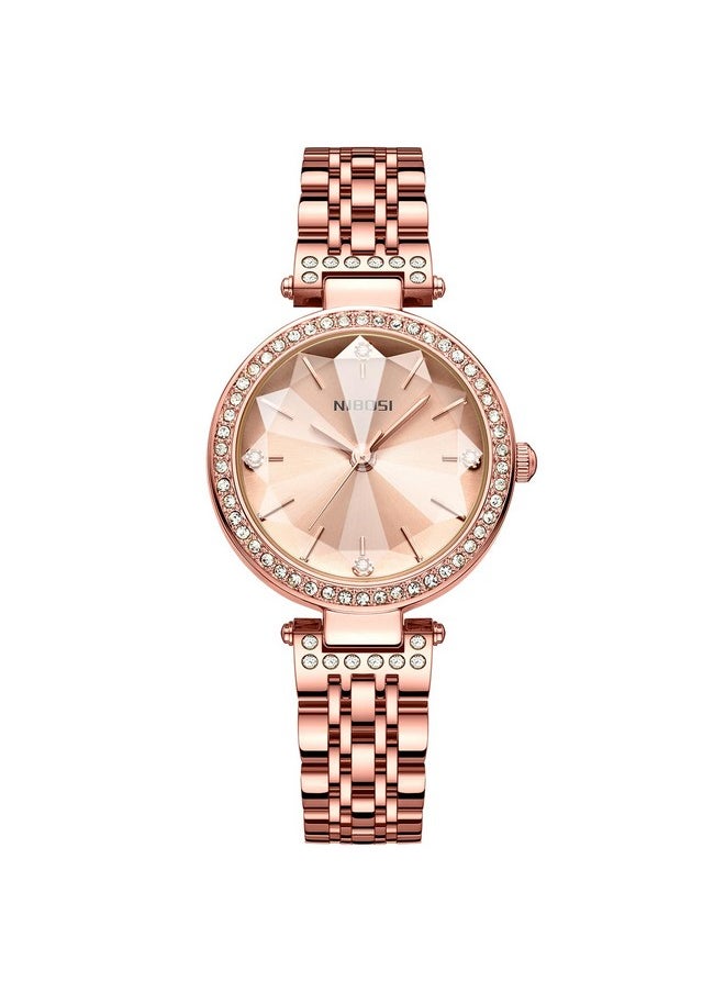 NIBOSI Stainless Steel Women Watches Analog Rose Gold Square Dial Women's Watch For Girls&Miss&Ladies Diamond Studded With Stylish Watches Waterproof, Band Color-Rose Gold - pzsku/Z4E4CE830900C3AE8F097Z/45/_/1738306994/91a8392e-2b47-44f9-b18a-242293a26425