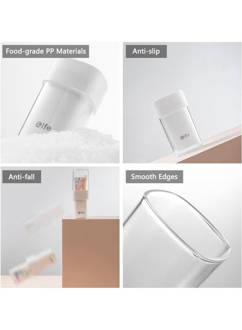 Travel Toothbrush Case, 2 in 1 Dustproof Toothbrush Cover and Rinse Cup, Large Capacity Toothbrush Cup, Portable Storage Container for Business, Camping, School, Trip(pink) - Image 5