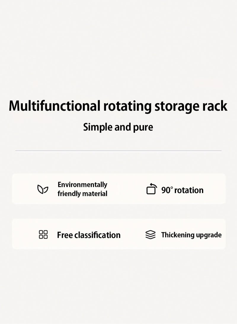 LOOPITYS Multi functional rotating pull-out storage rack, spice rack, multifunctional kitchen rotating spice rack storage container, durable anti slip storage rack suitable for countertop kitchen storage racks - Image 2