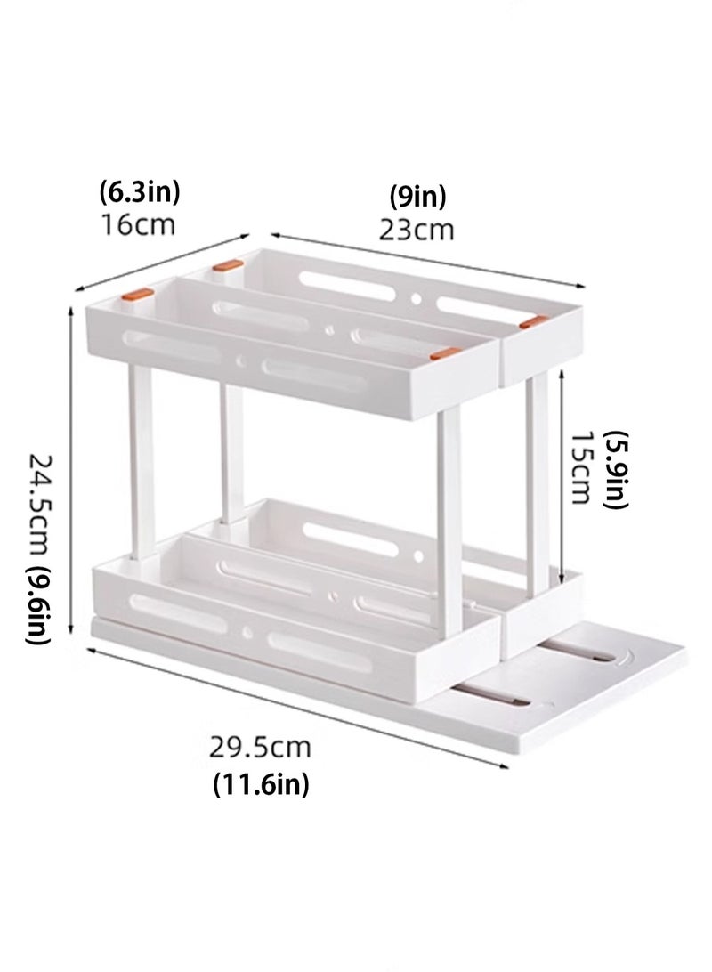 LOOPITYS Multi functional rotating pull-out storage rack, spice rack, multifunctional kitchen rotating spice rack storage container, durable anti slip storage rack suitable for countertop kitchen storage racks - Image 4