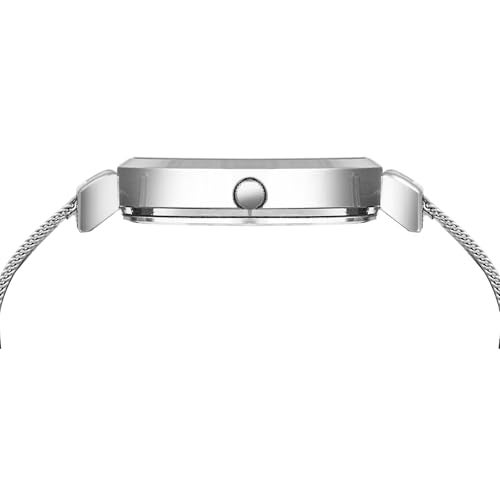 LOUIS DEVIN Mesh-Type Stainless Steel Chain Analog Wrist Watch for Women (Silver Dial) | LD-L189-SLV-CH - Image 5