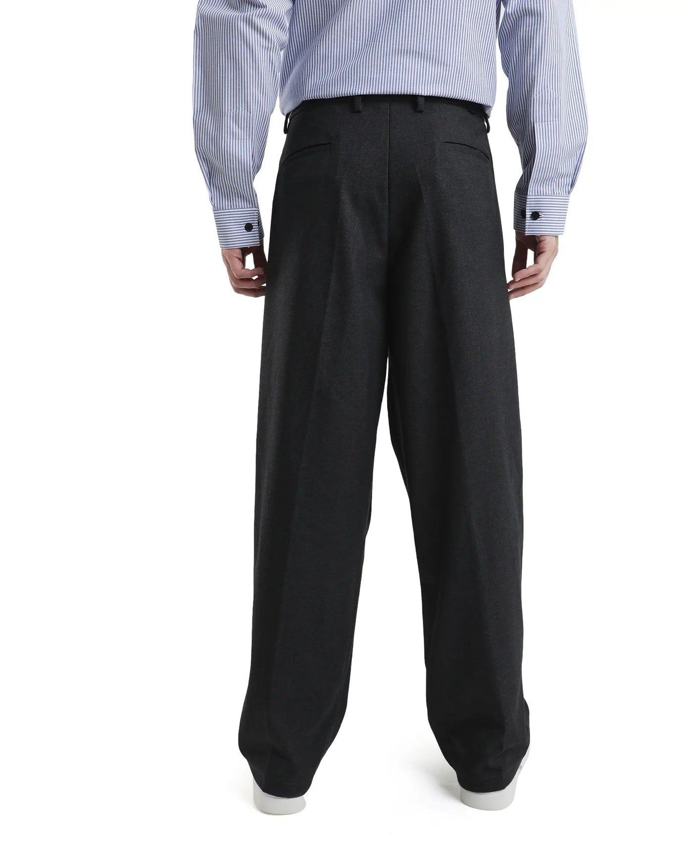 بنطلون رجالي كوري بقصة مريحة سادة