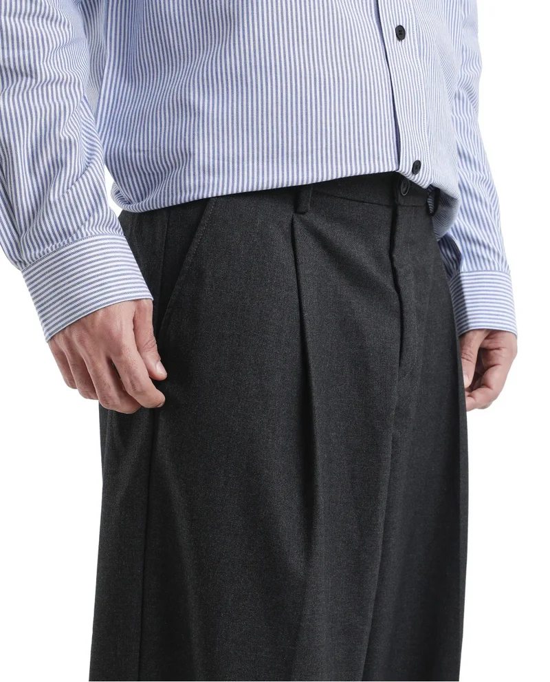 Rare Rabbit Men's Korean Relaxed Fit Solid Trouser