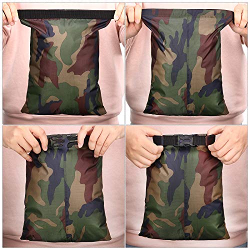 Shappy 6 Pcs Waterproof Dry Bag Set 6 Sizes Lightweight Sacks and Long Adjustable Shoulder Strap Outdoor Water Proof Keep Gear Dry Bag Stuff Sacks for Backpacking, Boating, Hiking, Camping (Camo) - Image 4