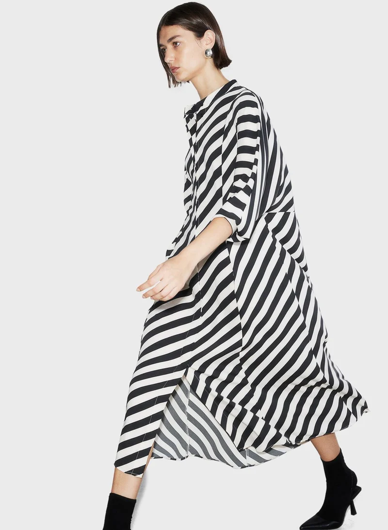 H&M Striped Wrap Dress