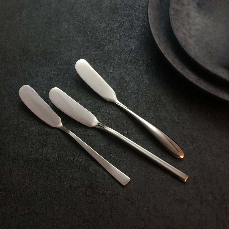 12 Piece Silver Stainless Steel Flatware Set Butter Jam Cheese Table Dessert Knives - Image 4