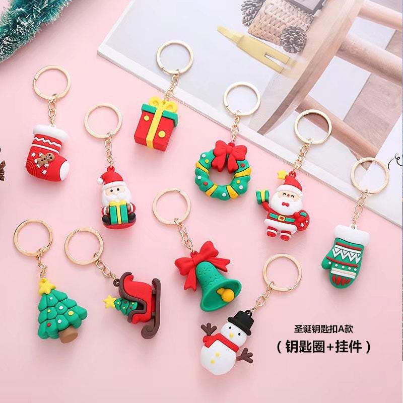 New Cute Christmas Snowman Keychain Cartoon Key Chain Car Pendant School Bag Hanging Jewelry Small Gift - Image 3