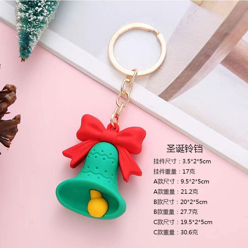 New Cute Christmas Snowman Keychain Cartoon Key Chain Car Pendant School Bag Hanging Jewelry Small Gift - Image 1