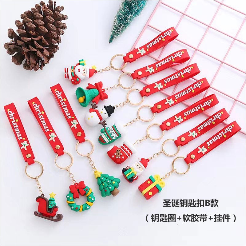 New Cute Christmas Snowman Keychain Cartoon Key Chain Car Pendant School Bag Hanging Jewelry Small Gift - Image 4