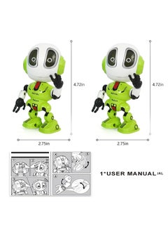 Generic Talking Robot for Kids, Education Robot Toy Mini Robot with LED Eyes New Smart Toys for 3-9 Year Old Boys Girls Best Birthday Gifts(Green)  - Image 3