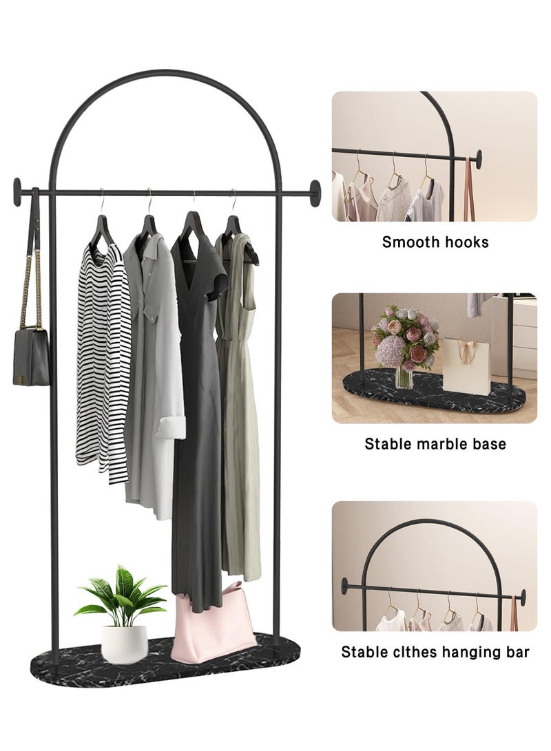LEOKOR Coat Racks with Heavy Base, Stable Coat Rack Stand with Shelf, Coats Racks Freestanding, Modern Metal Coat Hanger for Entryway, Bedroom, Living Room, Boutiques, Black - Image 5