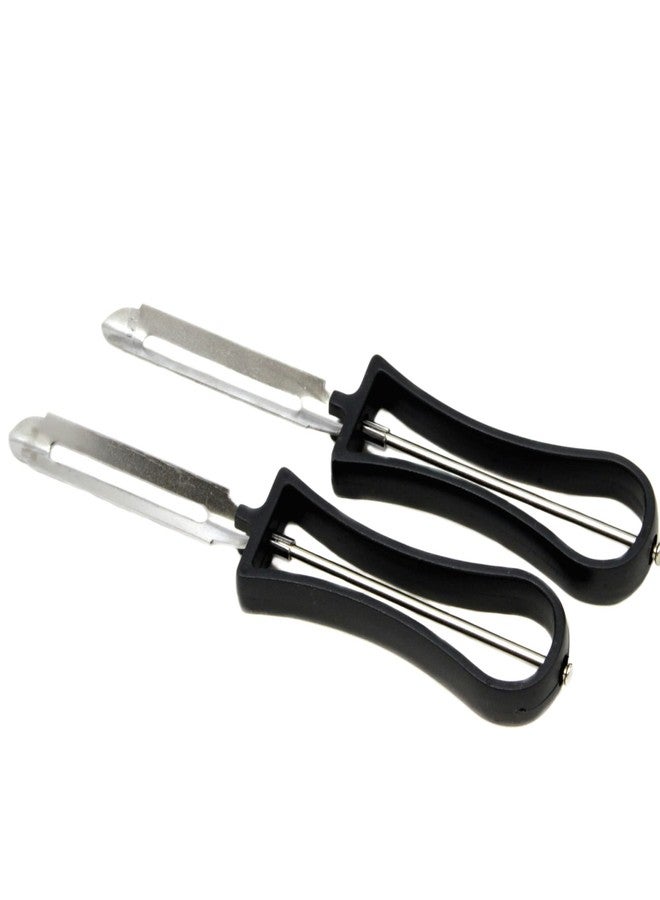 Chef Craft Classic Stainless Steel Blade Vegetable Peeler, 6 inches in length 2 piece set, Black - Image 2