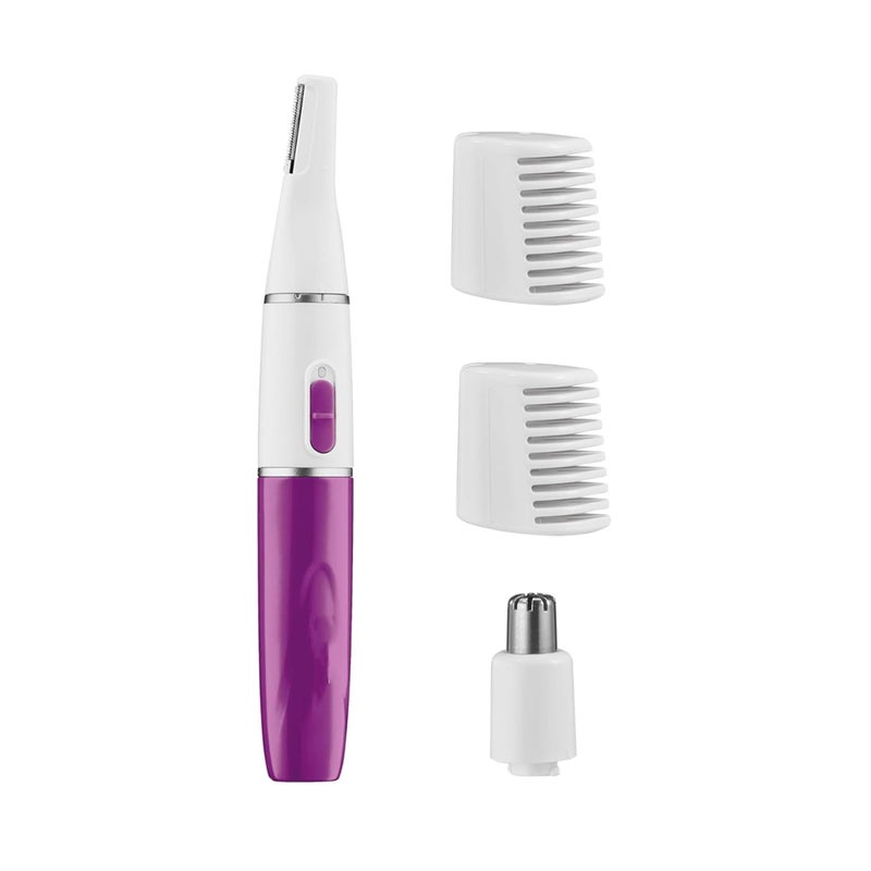 Conair BatteryPowered Trimmer for Women Perfect for Eyebrows and Facial Hair WhiteBlack LLT2LW - Image 2