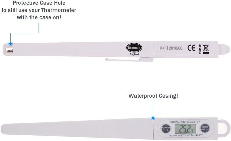 برانان مقياس حرارة اللحوم الرقمي الفوري من برانان - أفضل مقياس حرارة سريع مقاوم للماء للطهي في المطبخ، مجسات حرارة للخبز الخارجي والسوائل والشواء والمدخنات - Image 3