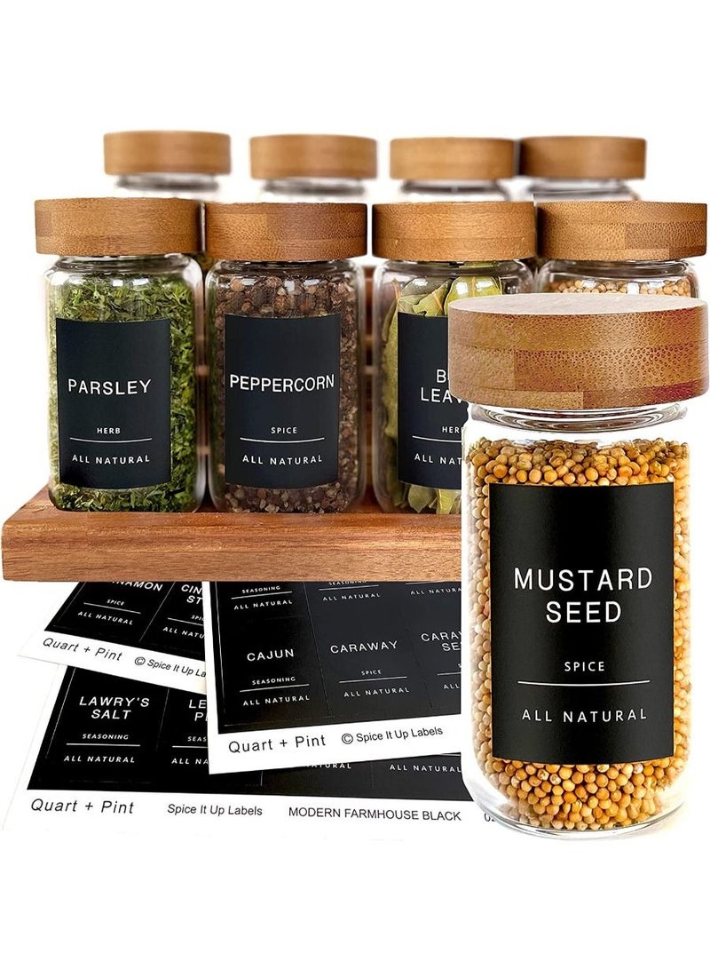QUESERA Spice Jar and Pantry Label Set  Includes Extra Write on Labels - Image 2