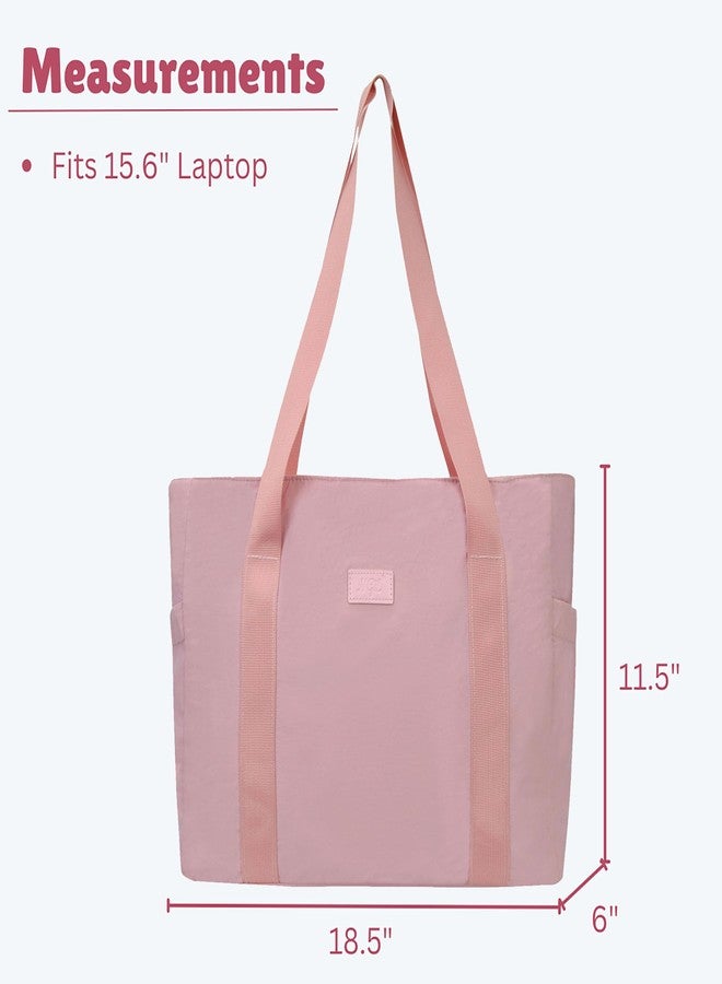 NGIL Yoga Tote Bag, Gym Tote Bag,Work Nurse Tote Bag for Women, Computer Tote for Laptop, Travel Tote Shoulder Bag for Women (Pink) - Image 4