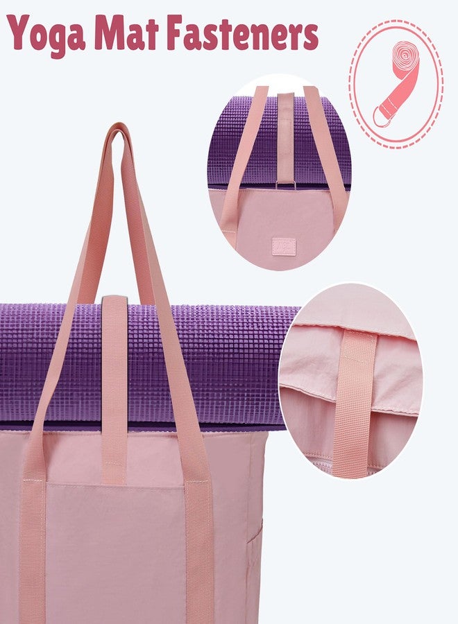 NGIL Yoga Tote Bag, Gym Tote Bag,Work Nurse Tote Bag for Women, Computer Tote for Laptop, Travel Tote Shoulder Bag for Women (Pink) - Image 5