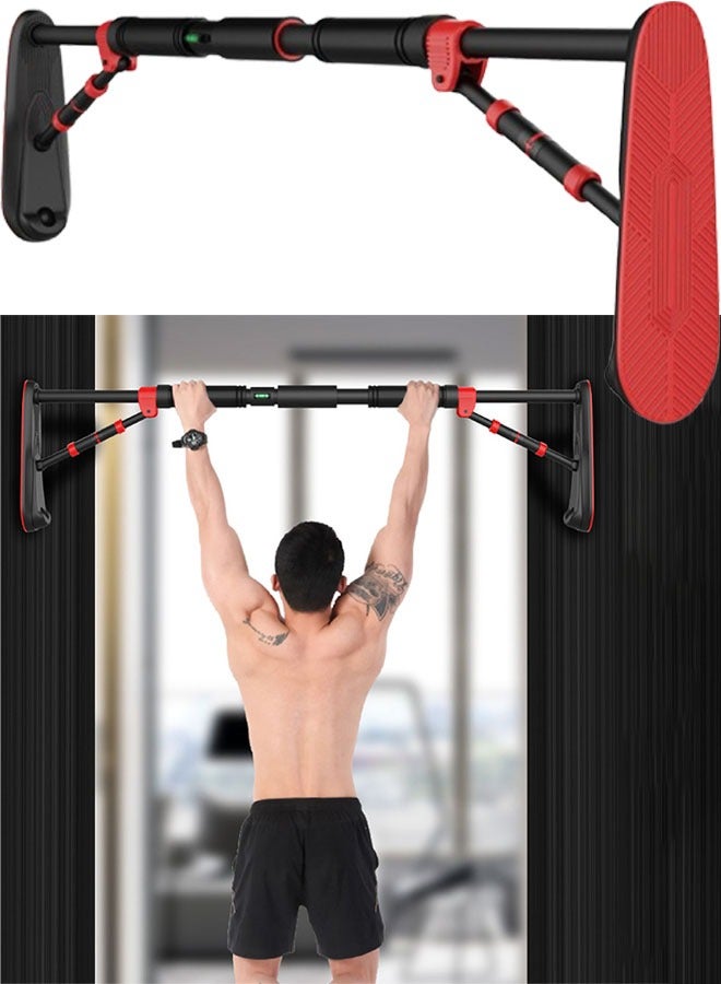 VUCATIN Pull Up Bar Two-way Support Strength Training Chin up Bar for Doorway without Screws Portable Pullup Bar for Home Gym Exercise Fitness with Level Meter Adjustable Width Max Load 300kg - Image 1