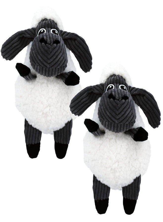 كونج لعبة KONG Sherps Floofs - لعبة كلاب قطيفة مع صفارة مسطحة وصوت طقطقة - لعبة ناعمة ومريحة للعب الجلب واللعب اللطيف في الأماكن المغلقة، تصميم متين مبطن (خروف (عبوة من قطعتين)) - Image 1