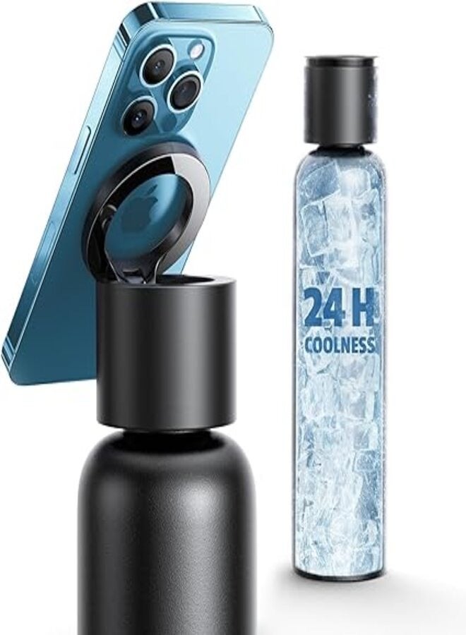 MagSafe Water Bottle 24oz Magnetic Stainless Steel Gym Bottles for Men, Car Cup Holder Phone Holder, Insulated Thermos Coldest Water Bottle for iPhone 15 Pro Max Sports Bottle Accessories  - Image 1