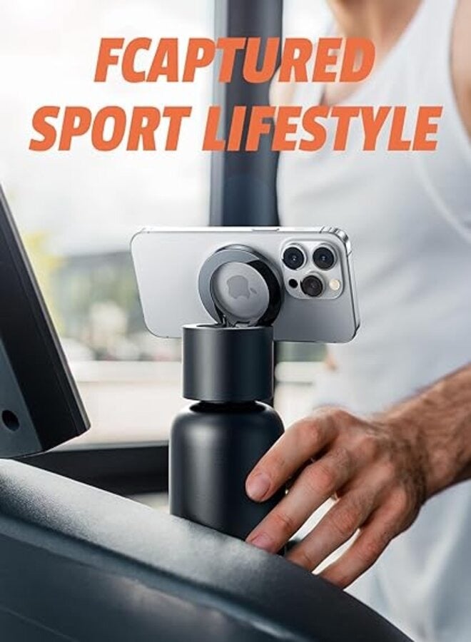 MagSafe Water Bottle 24oz Magnetic Stainless Steel Gym Bottles for Men, Car Cup Holder Phone Holder, Insulated Thermos Coldest Water Bottle for iPhone 15 Pro Max Sports Bottle Accessories  - Image 2