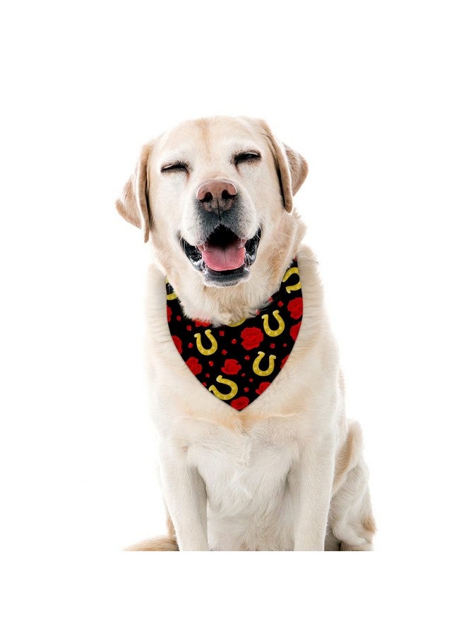 Pudodo Run for The Roses Dog Bandana Derby Triangle Dog Scarf Adjustable Accessories for Small Medium Dogs Cats Pets - Image 4