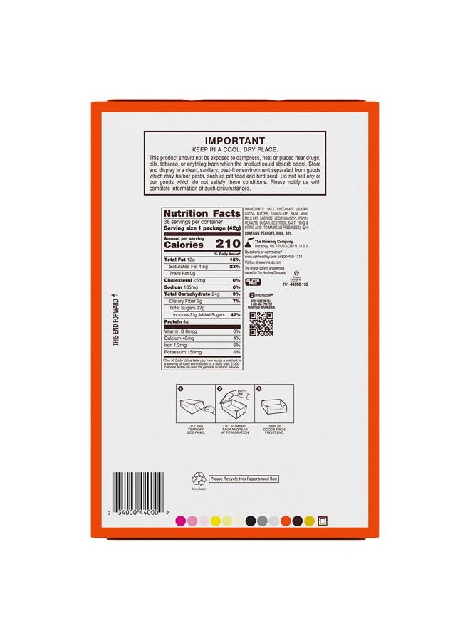 Reese's Peanut Butter Cups Candy, Chocolate 1.5 oz Packages (Pack of 36) - Image 2