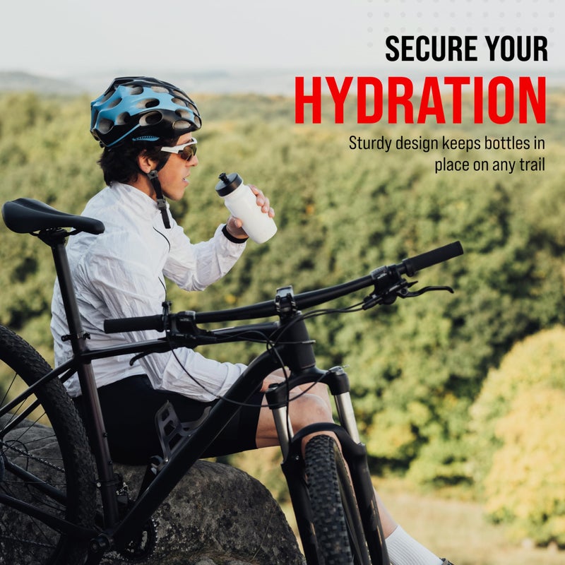 Pro Bike Tool حامل زجاجة الماء للدراجات من برو بايك تول - خفيف الوزن وقوي مع نظام تثبيت آمن، للدراجات الجبلية والطرقات (MTB) عالمي - Image 2
