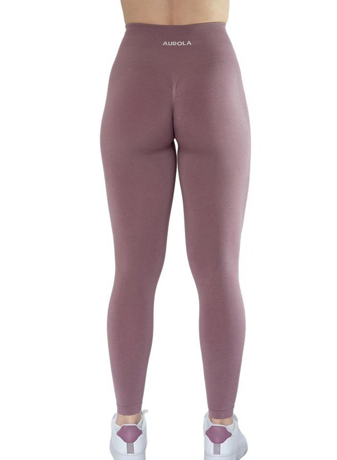 AUROLA Seamless Scrunch Legging Women Yoga Pants 7/8 Tummy Control Workout Running for Workout Fitness Sport Active Legging-25'' (XS, Old Rose) - Image 5