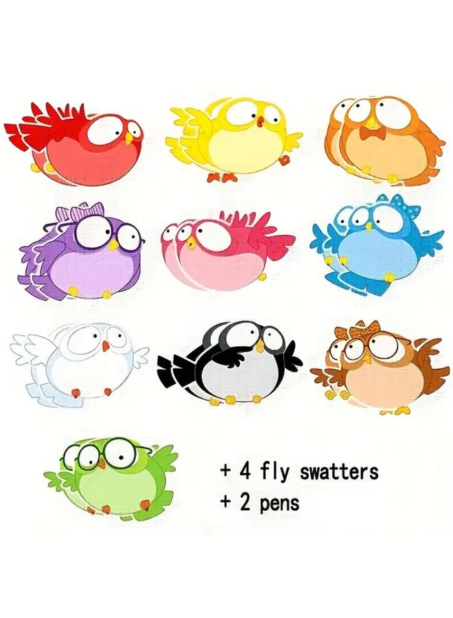 26pcs Reusable Bird Flash Cards Set with 20 Cards 4 Markers Pens for Classroom Learning - Image 1