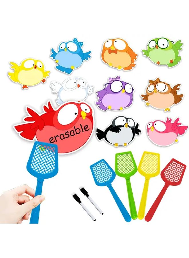 26pcs Reusable Bird Flash Cards Set with 20 Cards 4 Markers Pens for Classroom Learning - Image 5