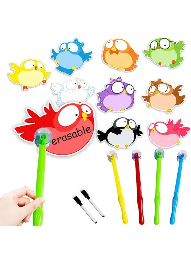26pcs Reusable Bird Flash Cards Set with 20 Cards 4 Markers Pens for Classroom Learning - Image 4