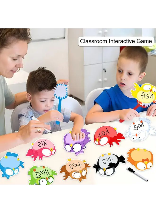 26pcs Reusable Bird Flash Cards Set with 20 Cards 4 Markers Pens for Classroom Learning - Image 2