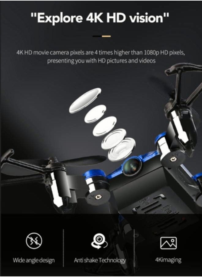 INUO - Four-axis Mini RC Drone with 2 Batteries Remote Control Aircraft Toy - Image 1