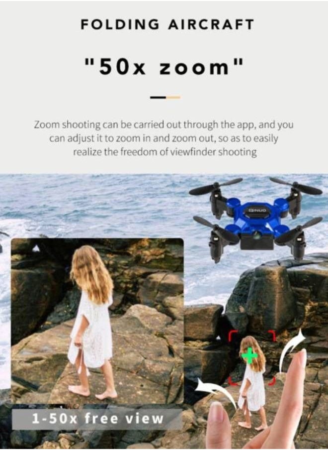 INUO - Four-axis Mini RC Drone with 2 Batteries Remote Control Aircraft Toy - Image 1