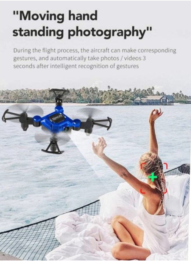 INUO - Four-axis Mini RC Drone with 2 Batteries Remote Control Aircraft Toy - Image 1