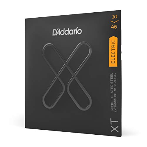 D'Addario XTE1046 XT Nickel Plated Steel Electric Guitar Strings, Regular Light, 10-46 - Image 1