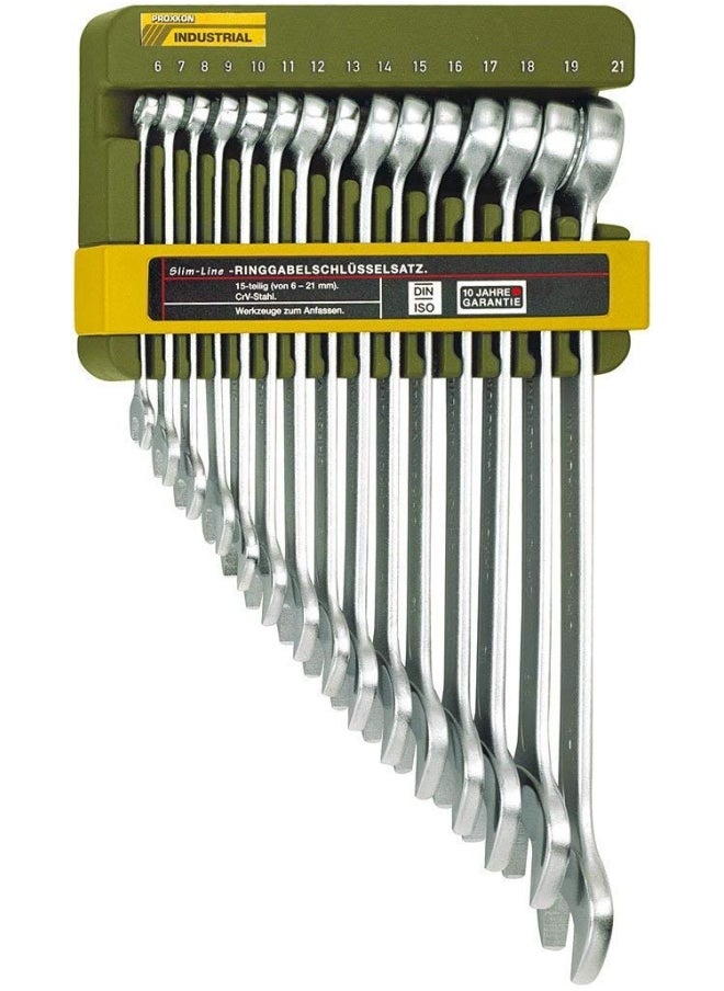 PROXXON Slim Line 23821 Combination Spanner Set 6 21 Mm 15 Piece Set  - Image 1