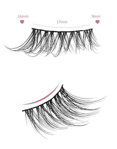 Onlyall Half Eyelashes Corner Lashes Natural Lashes Half Lashes Wispy End Lashes Corner Eyelashes 3/4 Lashes 7 Pairs C18 - Image 3