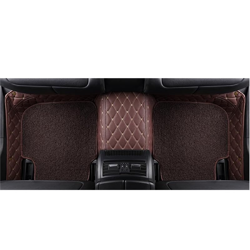 CYRER Premium 7D car mat Full Set for Honda City (Model:2014-2019) Luxury Leather Double Car Floor Mat Complete Set || 100% Waterproof and Washable Color : Coffee - Image 3