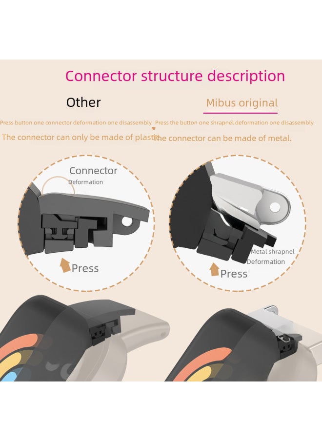 Digital Computer/smart Watch Strap Replacement For Watch Series 6/se/5/4/3/2/1-Color:Clip-Rose Gold-Specifications:Redmi Watch 4&5/For Xiaomi Bracelet 8pro&9pro