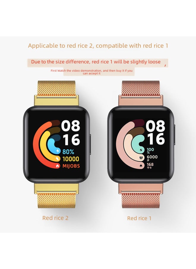 Digital Computer/smart Watch Strap Replacement For Watch Series 6/se/5/4/3/2/1-Color:Clip-Rose Gold-Specifications:Redmi Watch 4&5/For Xiaomi Bracelet 8pro&9pro