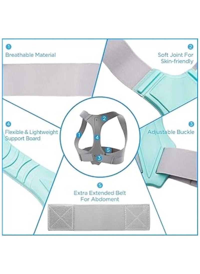 Adjustable Posture Corrector Upper Back Brace to Support and Align Spine and Relieve Shoulder, Neck and Back Pain - Image 2