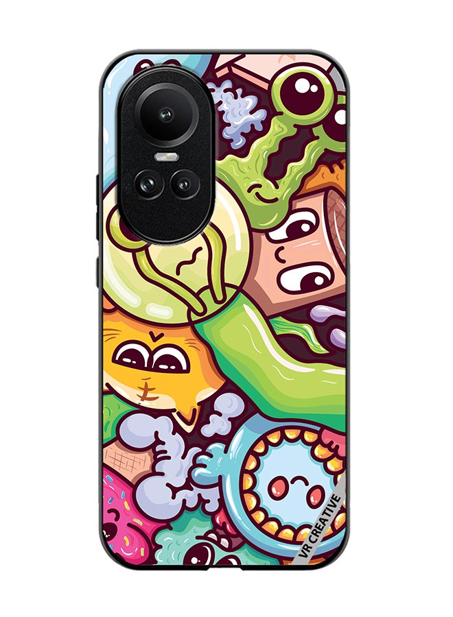 VR CREATIVE Protective Case Cover For Oppo Reno 10 Graphitti Design Multicolour - Image 1