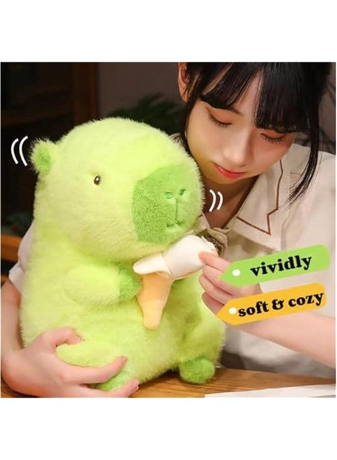 Cute Capybara Stuffed Animal Hug A Banana,9.1in Eye-catching Green Plushies Toy,Kawaii Hugging Decor Pillow for Girls Boys as Birthday Gifts (green, 9.1in) - Image 3
